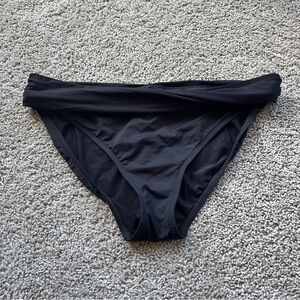 La Blanca Black Fold Over Bikini Bottoms Size Medium